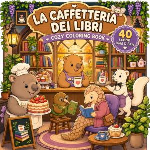 La caffetteria dei libri - Cozy Coloring Book